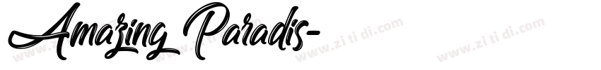 Amazing Paradis字体转换